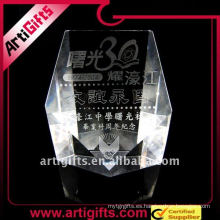 Premio de cristal de láser 3D promocional de negocios 2011